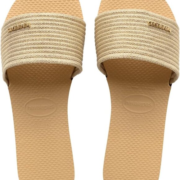 Shoes - Women's Metallic Flip Flops Rubber Sole Slip On Comfortable Beach Sandals